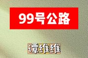 99号公路简谱 谭维维《99号公路》简谱E调