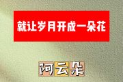就让岁月开成一朵花简谱 阿云朵-就让岁月开成一朵花简谱升C调