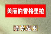 美丽的香格里拉简谱 洛桑龙里《美丽的香格里拉》简谱C调